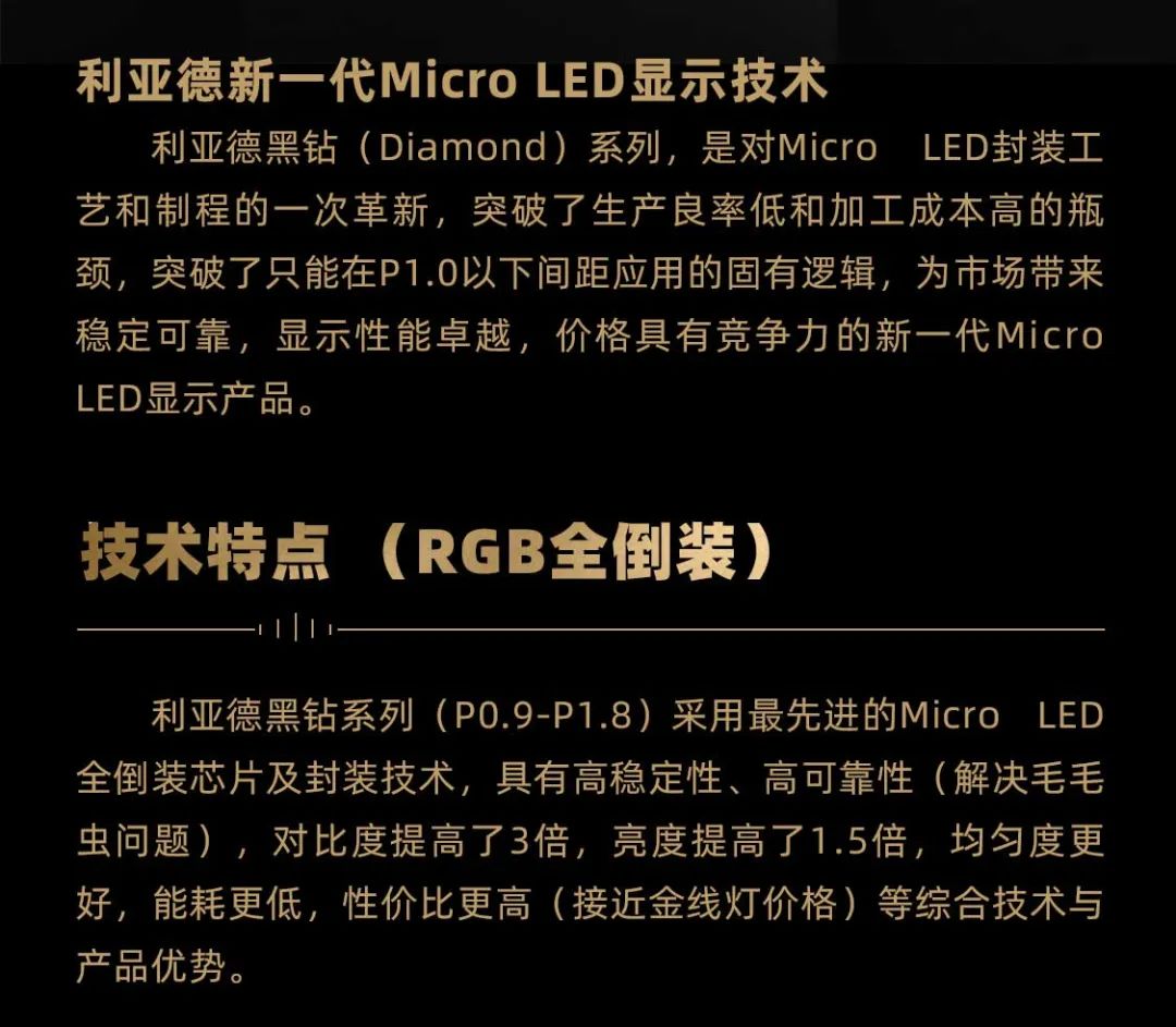 bg大游面向全球宣布第二代Micro LED显示手艺——bg大游黑钻（Diamond）系列